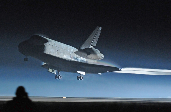 Final landing of Atlantis, as the space shuttle program ends, July 21, 2011.